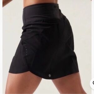 Athleta Run With It High Rise 14 Skort  Black Athletic, trail running,  pockets